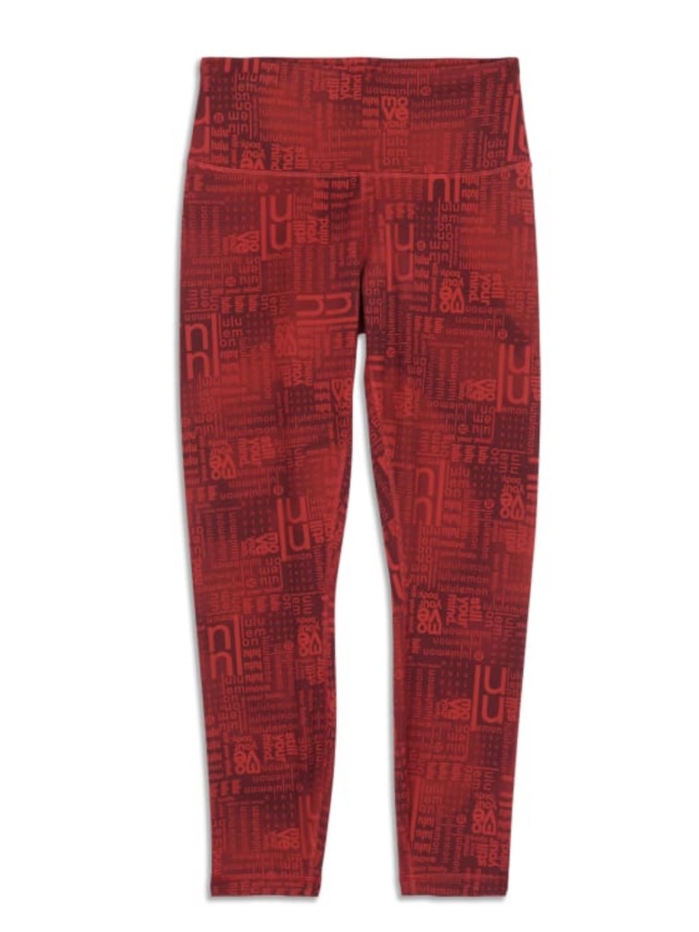 Lululemon Wunder Train HR Tight 25" Contour Fit Size 0 Lulu Ombre Red NWOT
